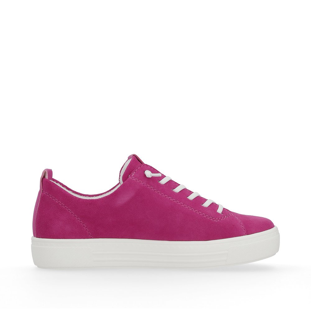 Pink remonte women´s sneakers D0913-31 with a lacing and comfort width G. Shoe inside.