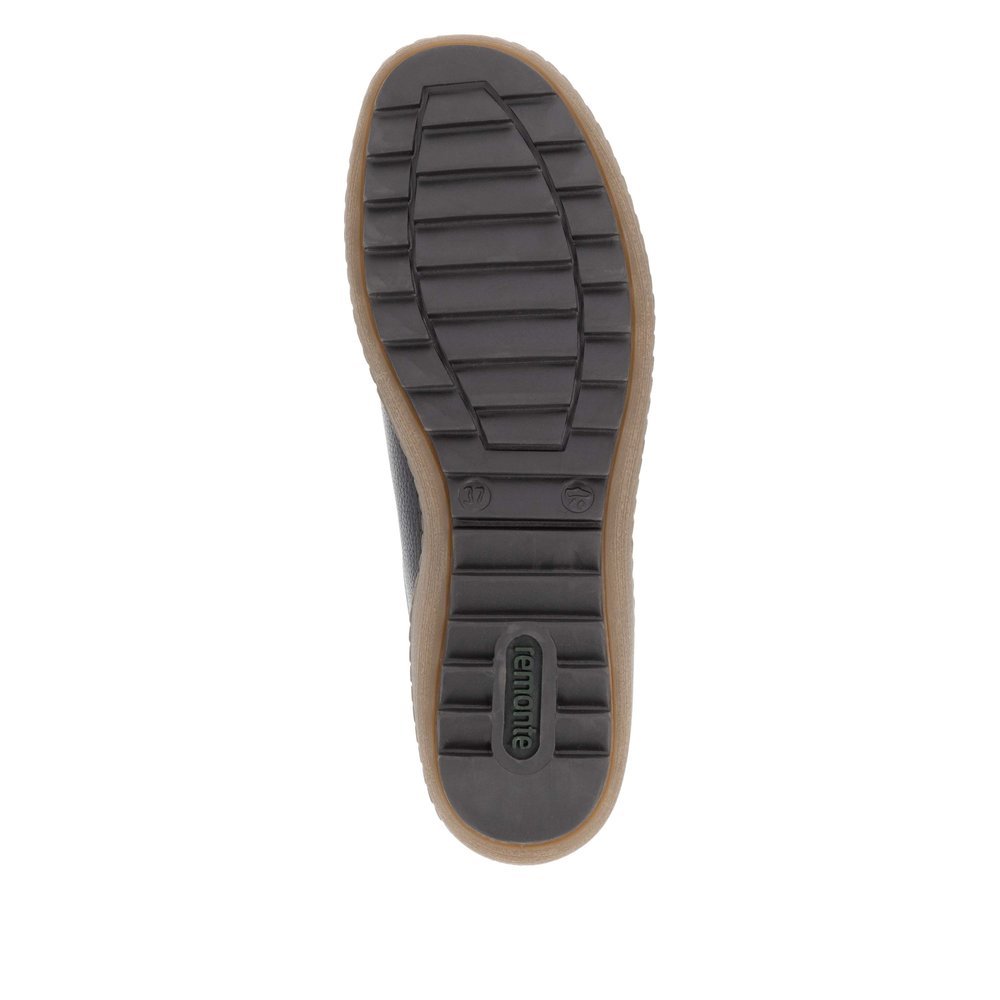 Urban black remonte women´s lace-up shoes R1402-08 with remonteTEX technology. Outsole of the shoe.