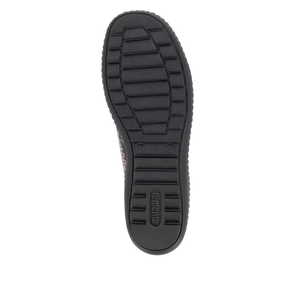 Black remonte women´s lace-up shoes R1402-09 with remonteTEX technology. Outsole of the shoe.