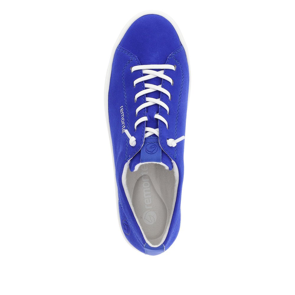 Violet remonte women´s sneakers D0913-14 with lacing and comfort width G. Shoe from the top.