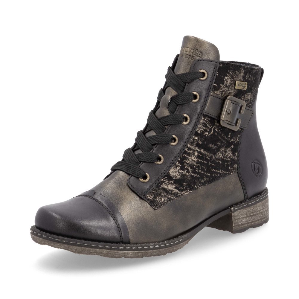 Bottines remonte marron pour femme D4381-03 avec membrane remonteTEX. Chaussure inclinée sur le côté.