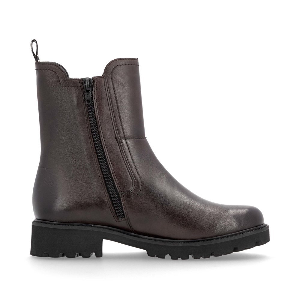 Brown remonte women´s Chelsea boots D8694-25 with zipper as well as comfort width G. Shoe inside.