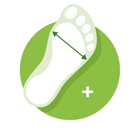 Icon Comfortbreedte - Meer ruimte voor uw voeten