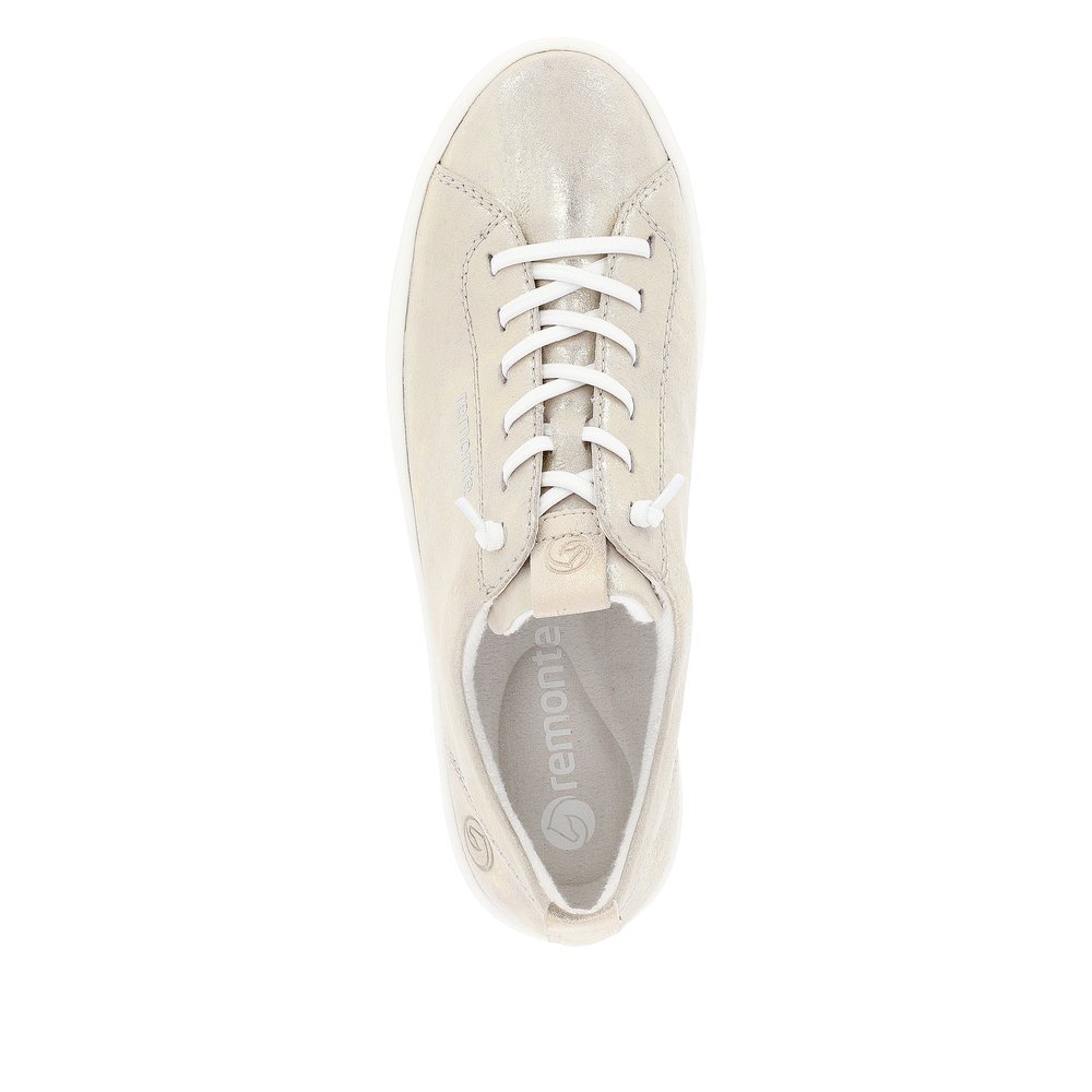 Golden remonte women´s sneakers D0913-90 with a lacing and comfort width G. Shoe from the top.