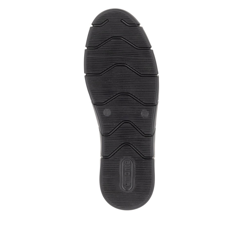 Bottines remonte noires pour femme D1T75-02 avec membrane remonteTEX. Semelle extérieure de la chaussure.