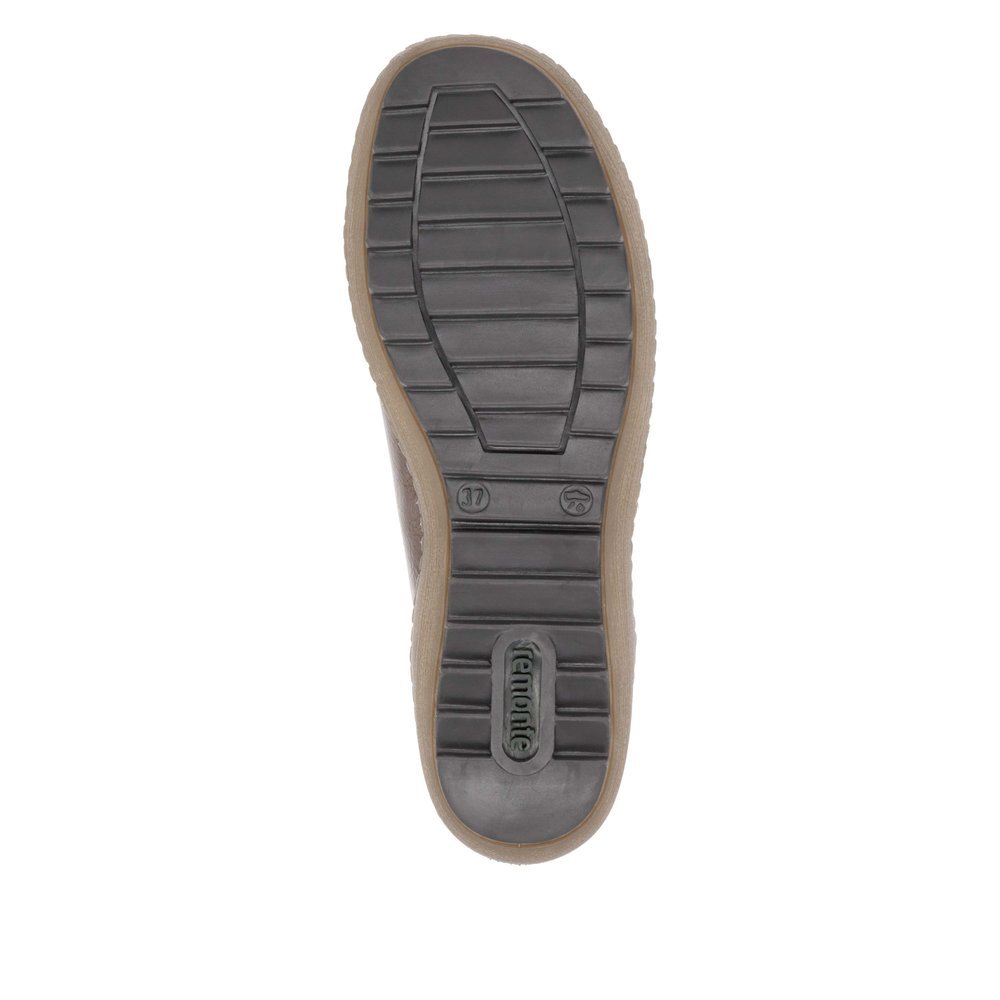 Braune remonte Damen Schnürschuhe R1458-22 mit wasserabweisender TEX-Membran. Schuh Laufsohle.