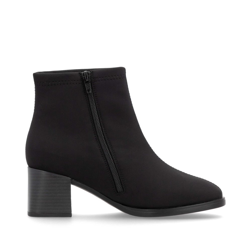 Jet black remonte women´s ankle boots D0V77-00 with remonteTEX technology. Shoe inside.