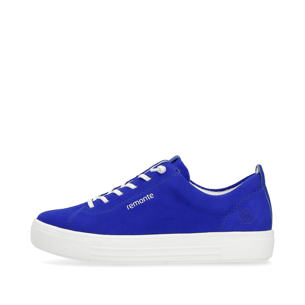 Violet remonte women´s sneakers D0913-14 with lacing and comfort width G. Outside of the shoe.
