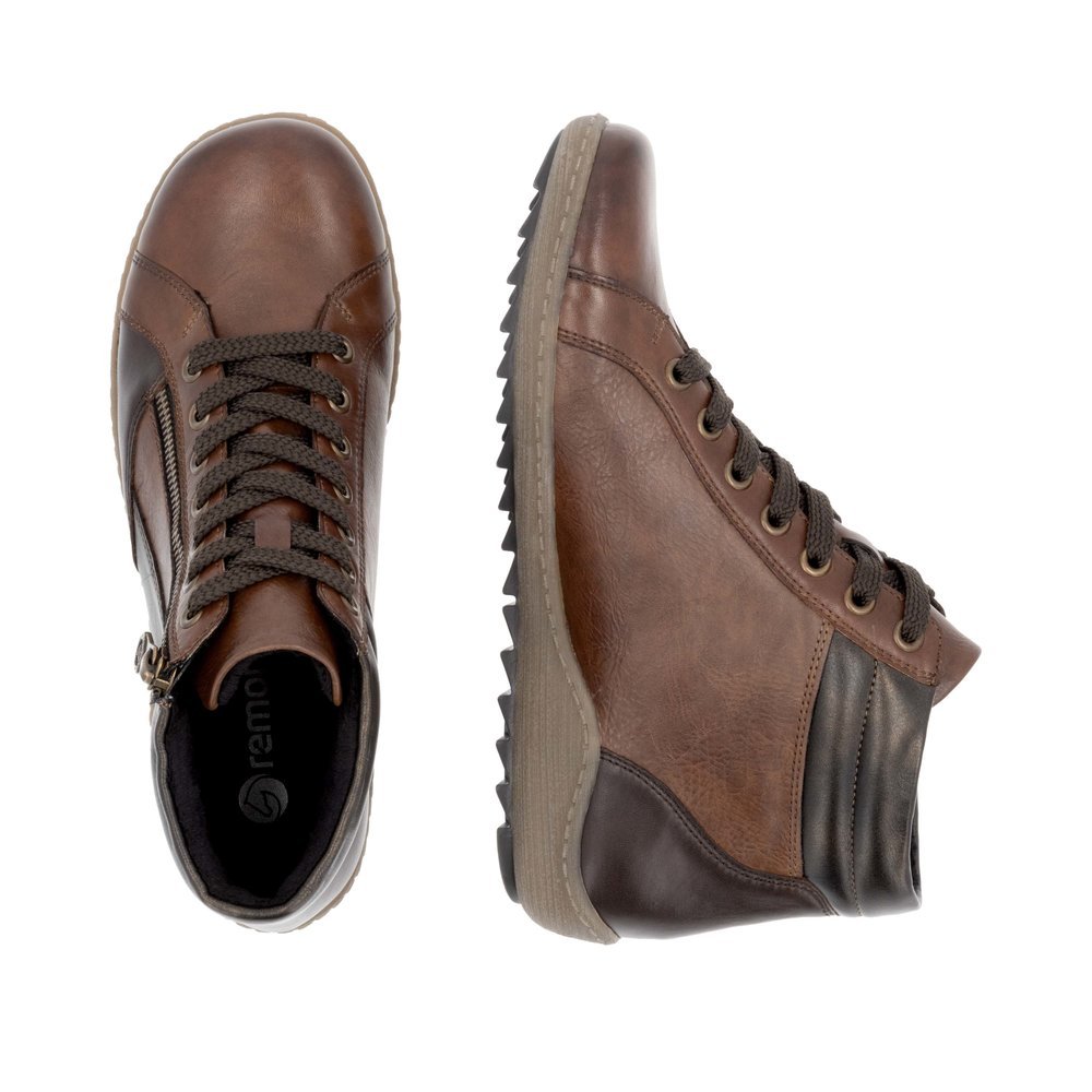 Hazel remonte women´s lace-up shoes R1458-22 with remonteTEX technology. Shoe from the top, lying.