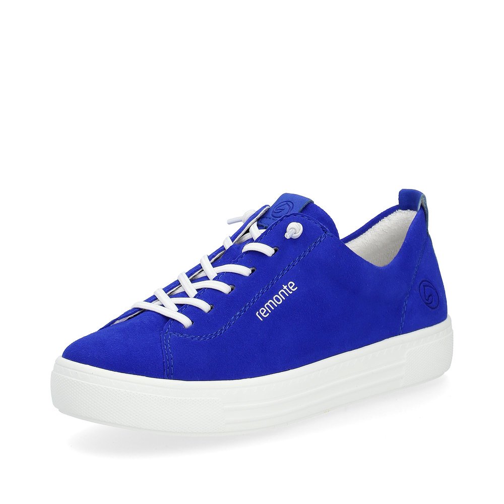 Violet remonte women´s sneakers D0913-14 with lacing and comfort width G. Shoe laterally.