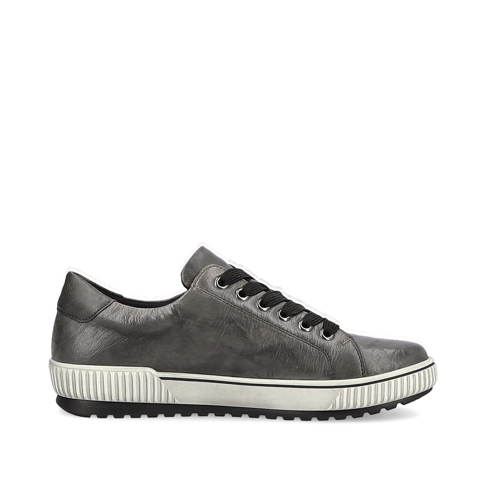 Granite grey remonte women´s lace-up shoes D0700-42 with remonteTEX technology. Shoe inside.