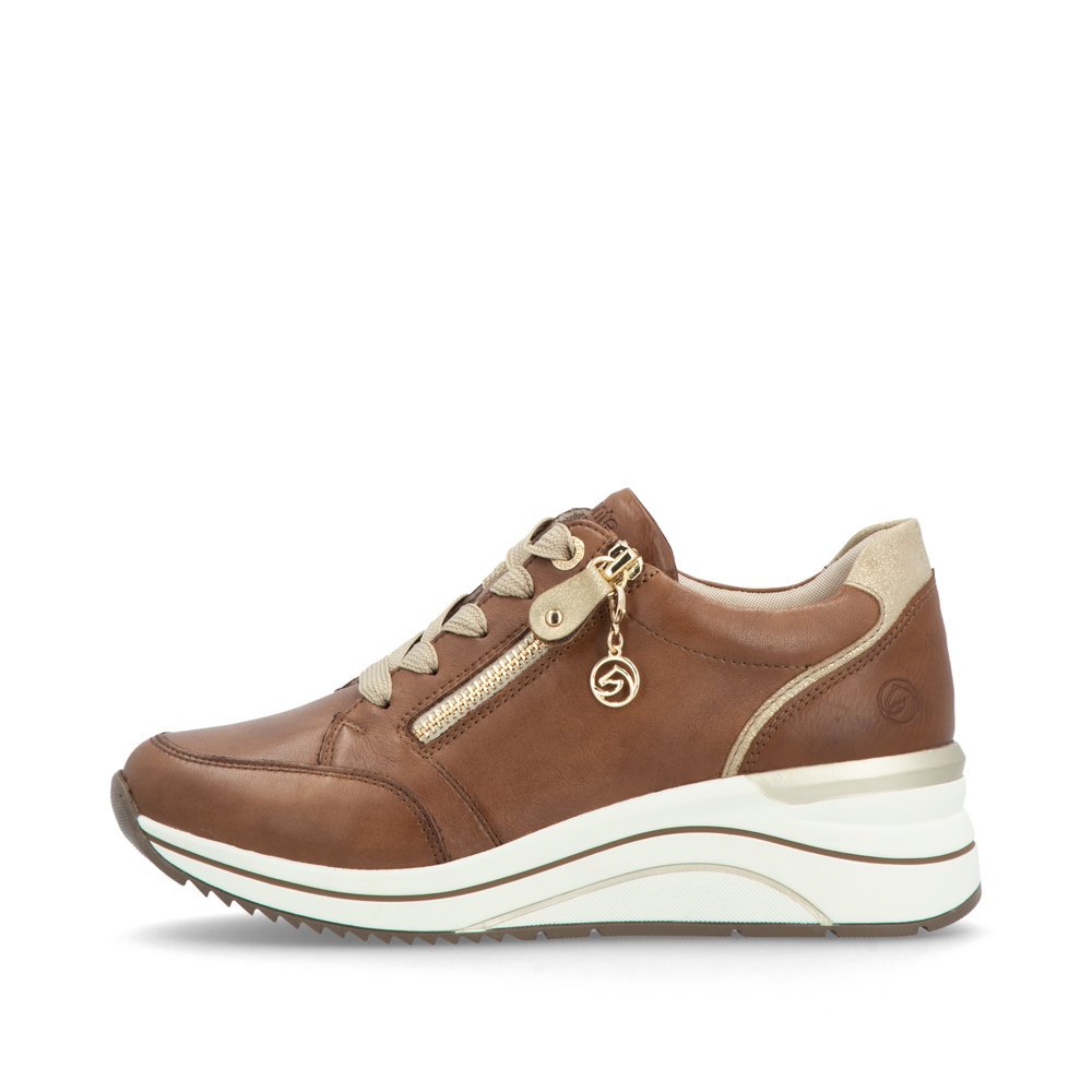 Caramel brown remonte sneakers for women D0T03 24 Remonte womens shoes