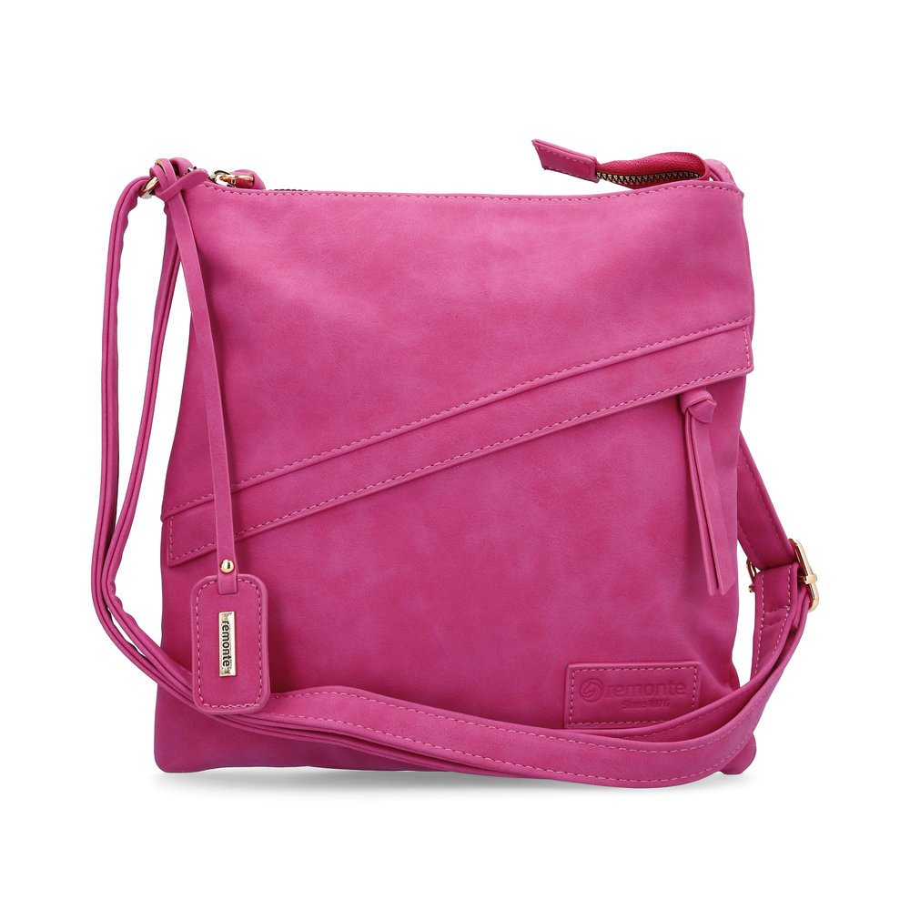 remonte handbag Q0619-32 in pink with zipper and two small inner pockets. Front.