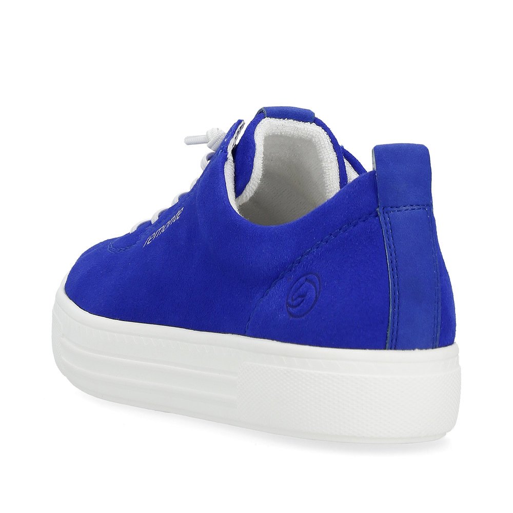 Violet remonte women´s sneakers D0913-14 with lacing and comfort width G. Shoe from the back.
