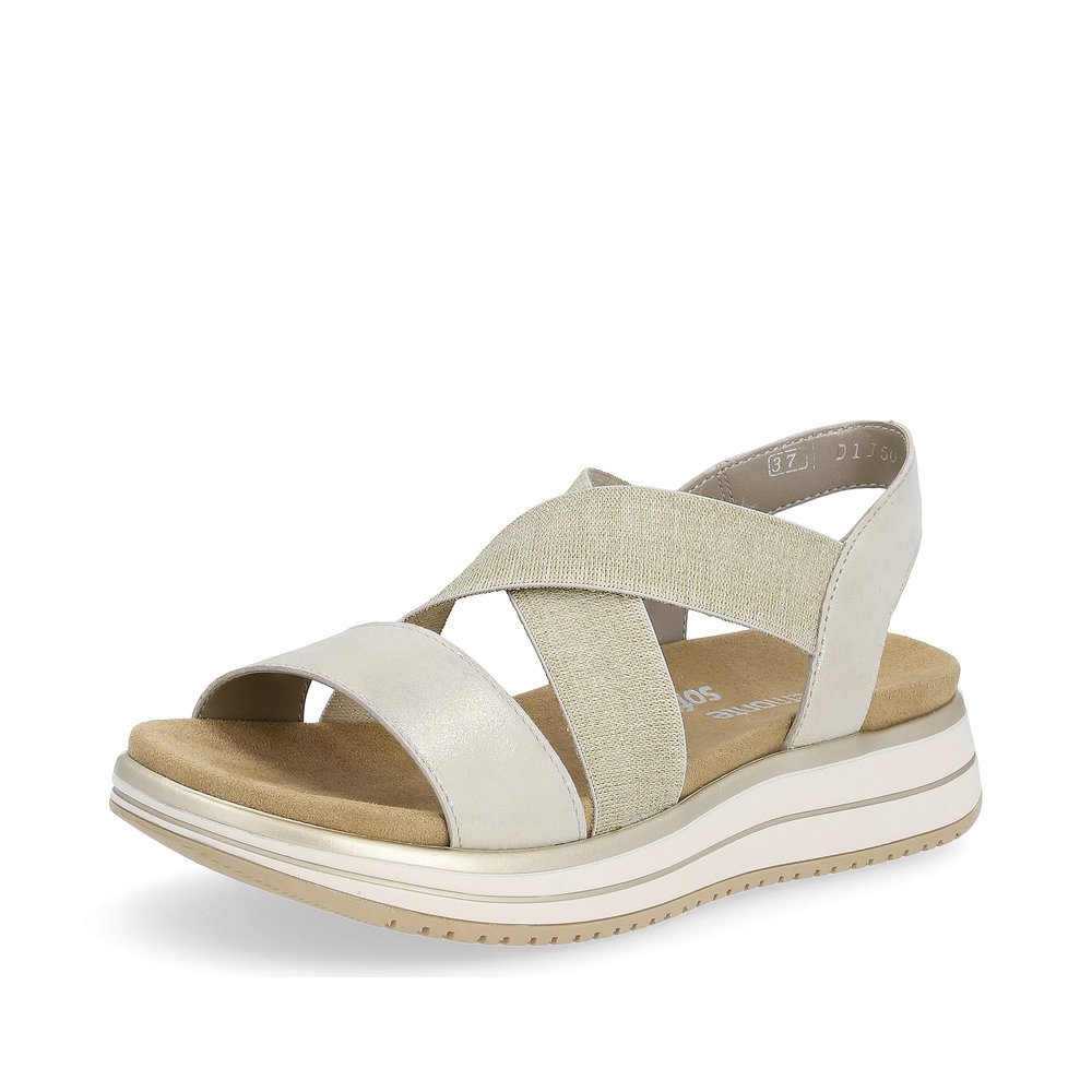 Golden remonte women´s strap sandals D1J50-90 with an elastic insert. Shoe laterally.