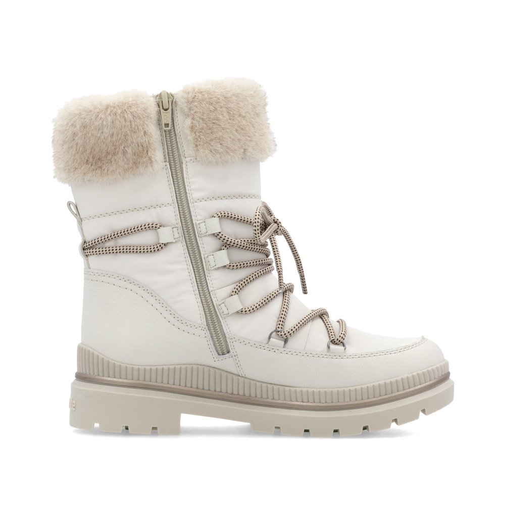 Snow white remonte women´s ankle boots D0C81-80 with a grippy Glass-Fibre sole. Shoe inside.