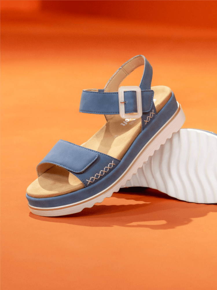 Bunt remonte Sneaker in blau-weiß