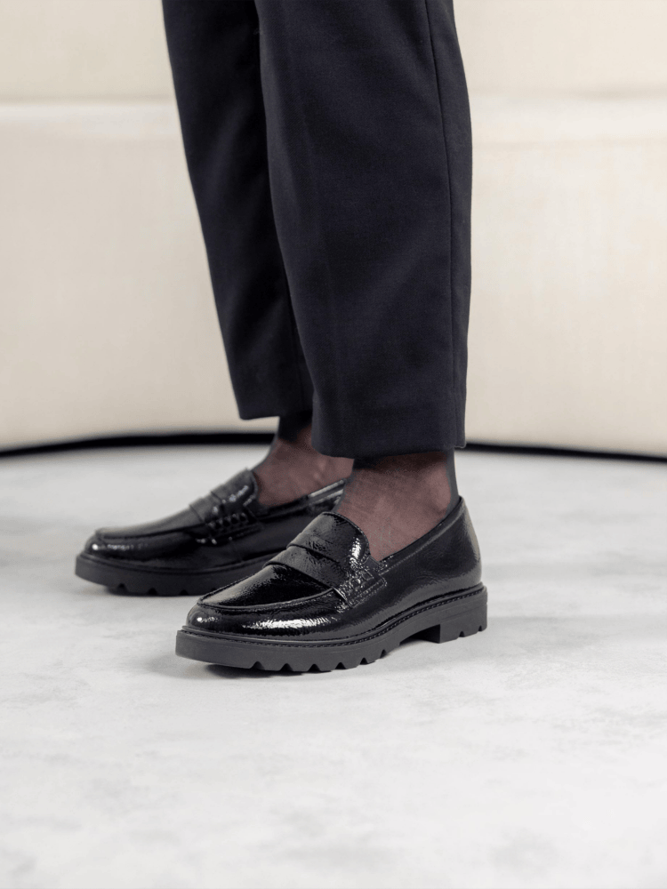 schwarze remonte Loafer