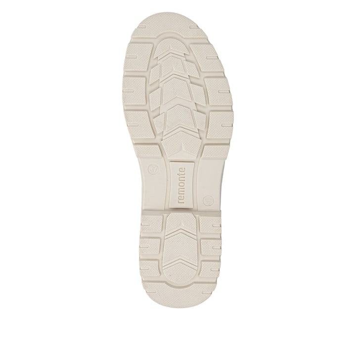 Weiße remonte Damen Schnürstiefel D2U74-80 mit wasserabweisender TEX-Membran. Schuh Laufsohle.