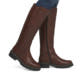 Karamellbraune remonte Damen Hochschaftstiefel D0B72-22 mit einer Profilsohle. Schuh am Fuß