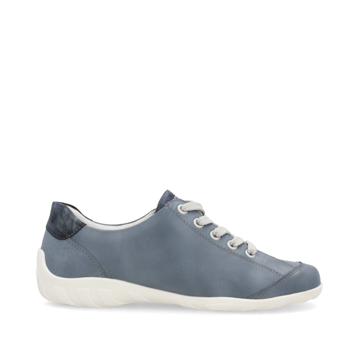 Blaue remonte Damen Schnürschuhe R3412-14 mit einem Reißverschluss. Schuh Innenseite.