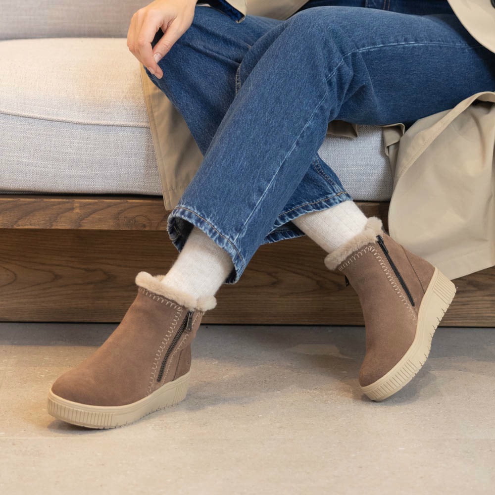 braune remonte Kurzstiefel D3B70-20 getragen