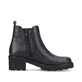 Tiefschwarze remonte Damen Chelsea Boots D0A70-01 mit Reißverschluss sowie Blockabsatz. Schuh Innenseite