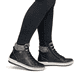Schwarze remonte Damen Schnürstiefel D0784-03 mit wasserabweisender TEX-Membran. Schuh am Fuß.