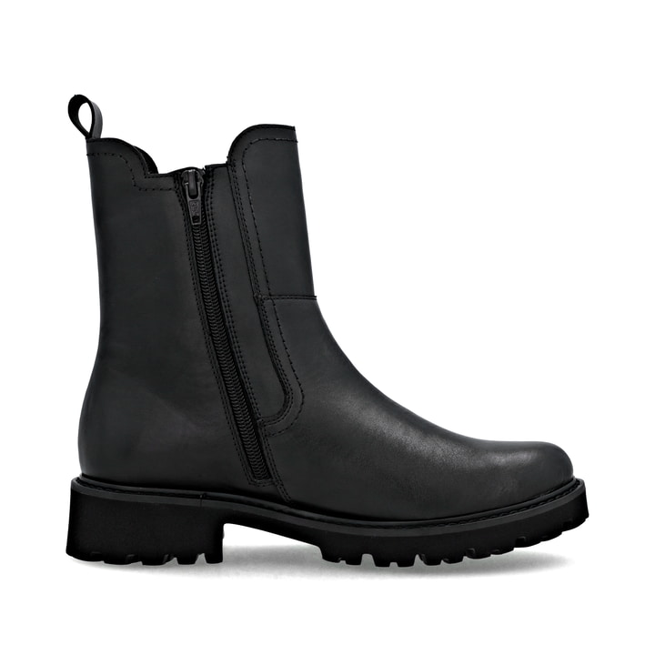 Schwarze remonte Chelsea Boots D8694-03 mit Reißverschluss sowie Komfortweite G. Schuh Innenseite.