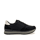 Schwarze remonte Damen Sneaker D1330-03 mit Reißverschluss sowie Komfortweite G. Schuh von hinten.