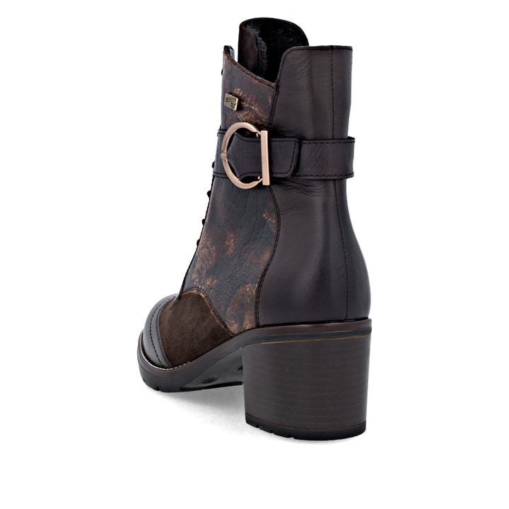 Bottines remonte marron pour femme D2A77-25 avec membrane remonteTEX. Chaussure vue de dessus.