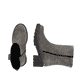 Graue remonte Damen Kurzstiefel D0A82-45 mit wasserabweisender TEX-Membran. Schuh von oben, liegend.