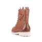 Braune remonte Damen Schnürstiefel D8475-24 mit wasserabweisender TEX-Membran. Schuh von hinten.