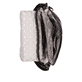 Sac à main remonte Q0716-00 en noir avec fermeture éclair et des bretelles ajustables. Ouvert.