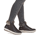 Dunkelbraune remonte Damen Schnürstiefel D0780-25. Schuh am Fuß.