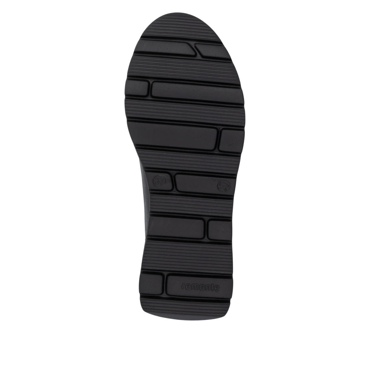 Vegane, schwarz-bronzene remonte Damen Slipper D2V01-05 mit der lightsole+. Schuh Laufsohle.