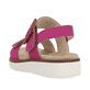 Rosane remonte Damen Riemchensandalen D2067-31 mit einem Klettverschluss. Schuh von hinten.