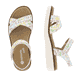 Bunte remonte Damen Riemchensandalen D2049-81 mit Klettverschluss. Schuh von oben, liegend.