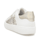 Weiße remonte Damen Sneaker Low D2J00-81 mit Schnürung sowie der Komfortweite G. Schuh von hinten.