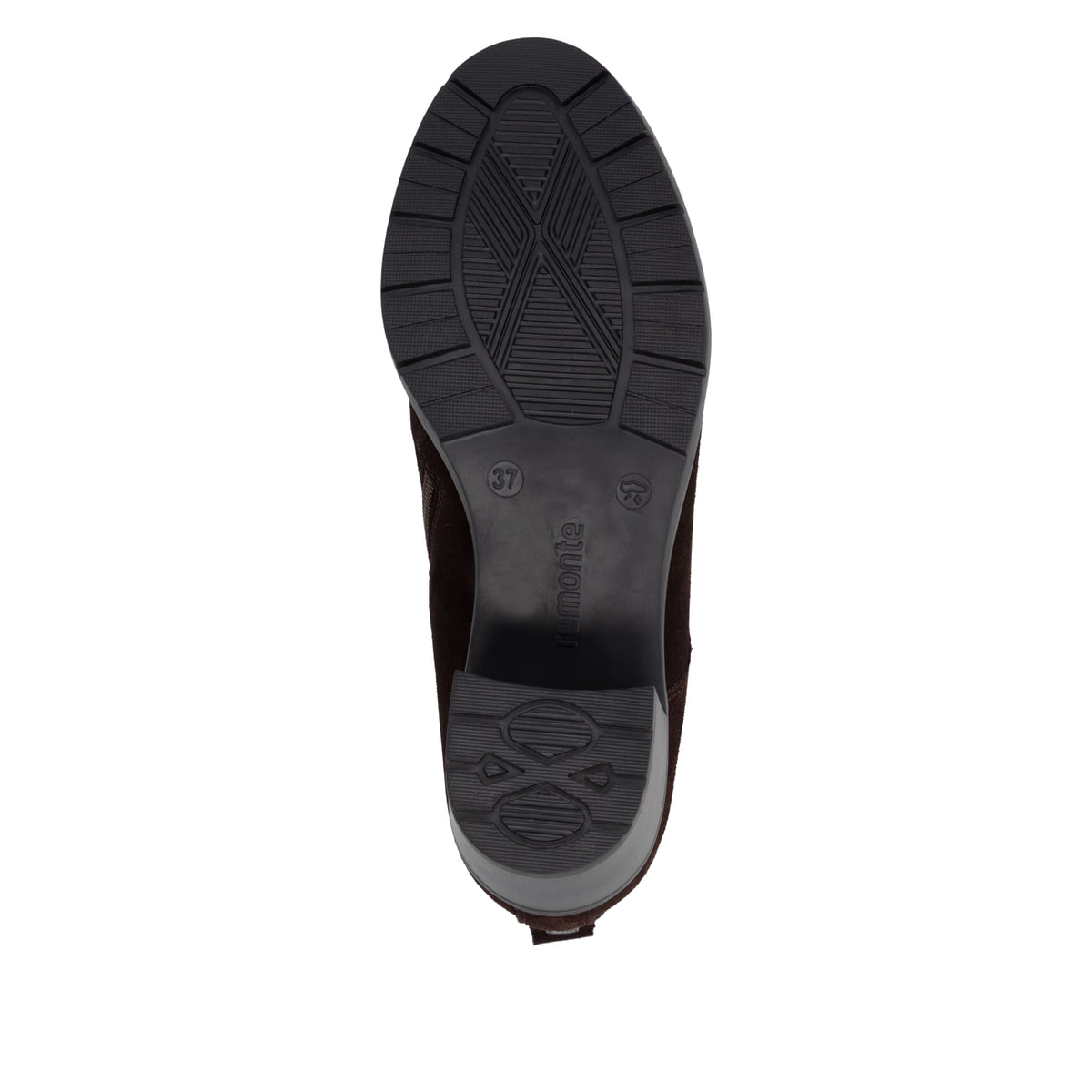 Dunkelbraune remonte Damen Schnürstiefel D2A80-25. Schuh Laufsohle.
