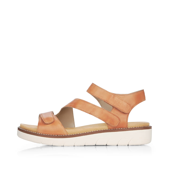 
Karamellbraune remonte Damen Riemchensandalen D2050-24 mit einer flexiblen Profilsohle. Schuh Außenseite