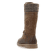 Nougatbraune remonte Damen Schnürstiefel D9380-20 mit Flip-Grip Sohle. Schuh von hinten.