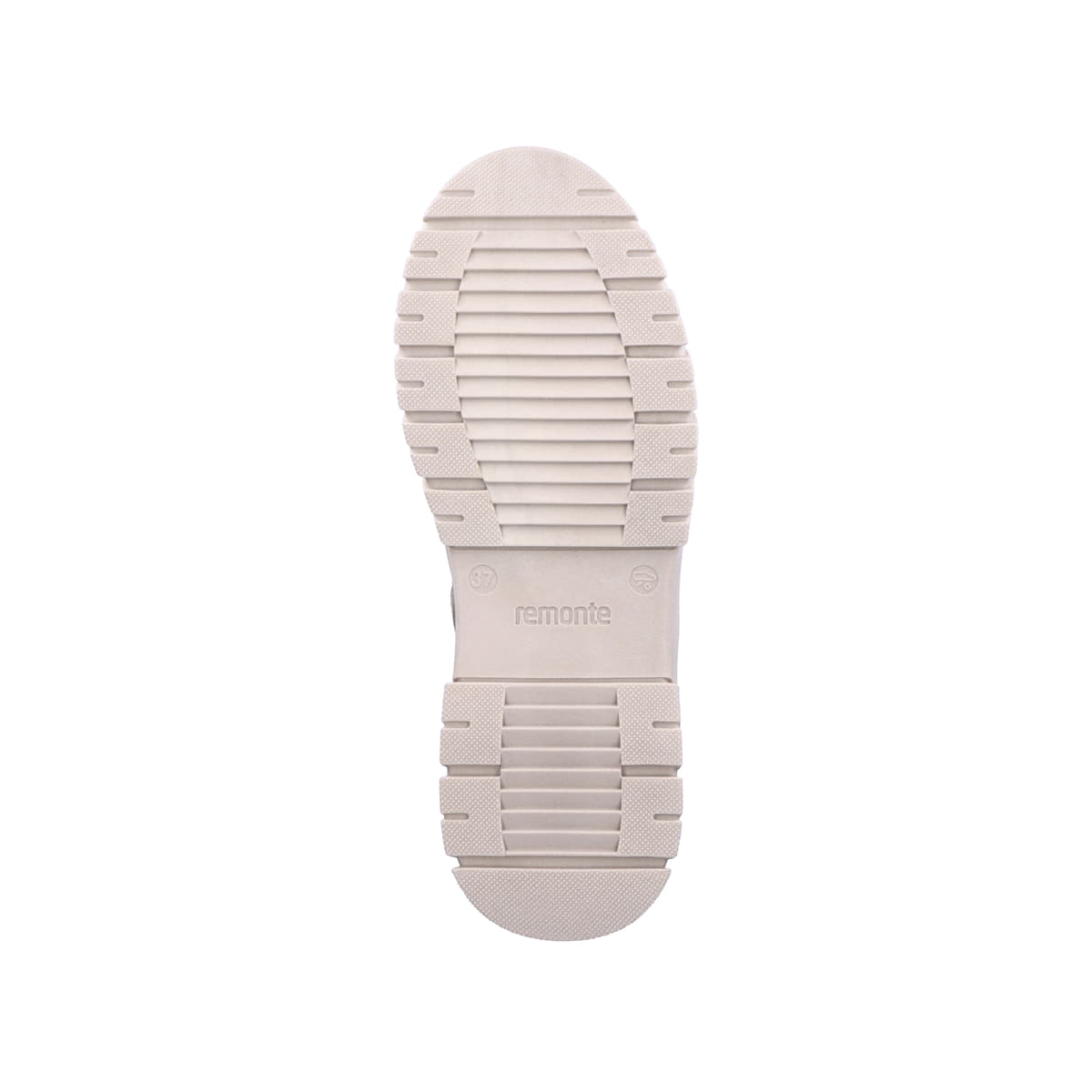 Hellbeige remonte Damen Schnürstiefel D0E72-60 mit einem Reißverschluss. Schuh Laufsohle.