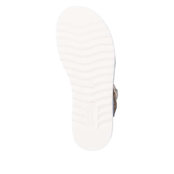 Blaue remonte Riemchensandalen D3P53-14 mit trendiger Schnalle. Schuh Laufsohle.