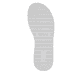 Silberne vegane remonte Riemchensandalen D1J60-90 mit einem Gummizug. Schuh Laufsohle.