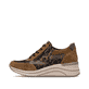 Cognac-bronzene remonte Damen Schnürschuhe D0T23-24 mit einem Reißverschluss. Schuh Außenseite.