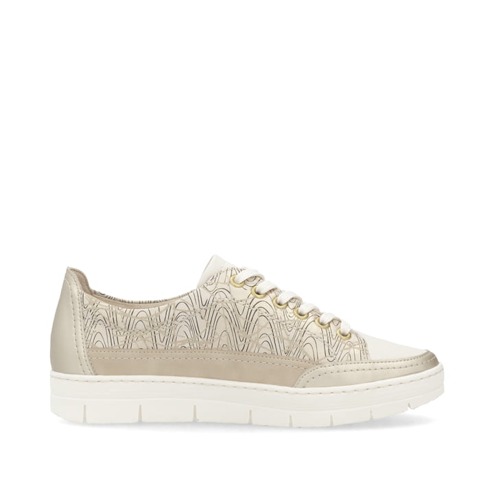 Goldene remonte Damen Sneaker Low D5826-91 mit einem Reißverschluss. Schuh Innenseite.