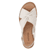 Beige remonte Riemchensandalen D3674-61 mit einem Klettverschluss. Schuh von oben.