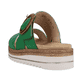 
Smaragdgrüne remonte Damen Pantoletten D0Q51-52 mit einer flexiblen Plateausohle. Schuh von hinten