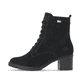Schwarze remonte Damen Schnürstiefel D2A80-02 mit wasserabweisender TEX-Membran. Schuh Außenseite.